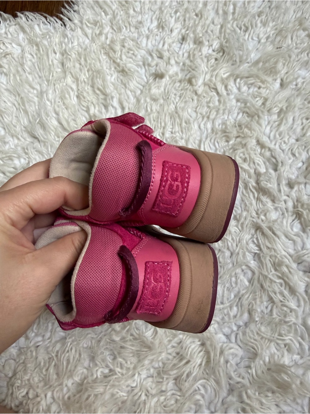 Kids Pink Ugg High-Top Boots - Picture 6 of 8